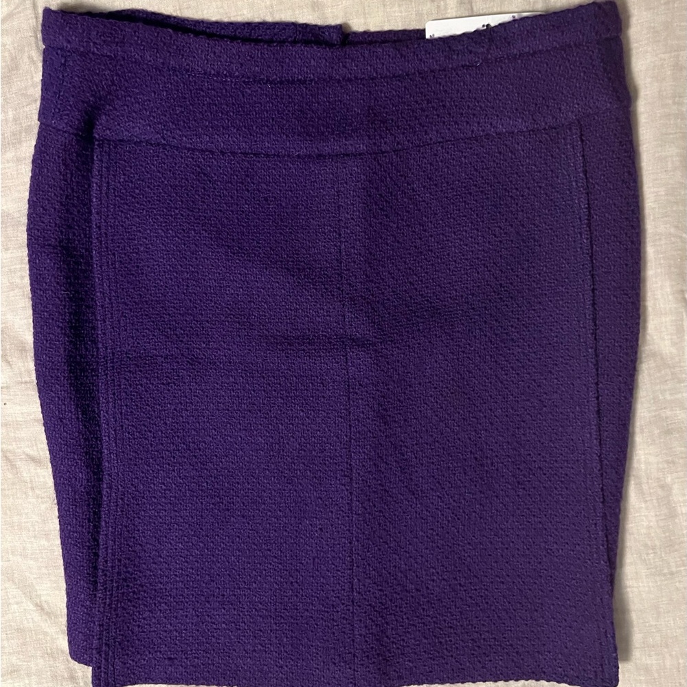 CHANEL Deep Purple Pencil Skirt